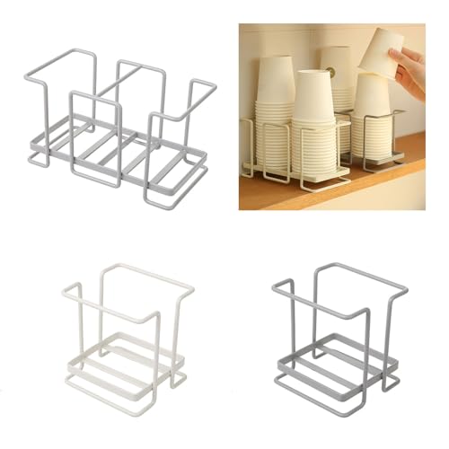 VONNST Cup Holder Stand Space Saving Paper Cup Dispenser Sturdy Water Cup Display Rack for Daily Use Kitchen Tool