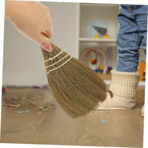 HONMEET 3pcs Kitchen Cleaning Broom Manual Broom Top Hand-Made Broom Dust Removing Broom Household Broom Floor Sweeping Broom Brooms Desk Cleaner Vietnamese Straw Broom Held Toy Miscanthus