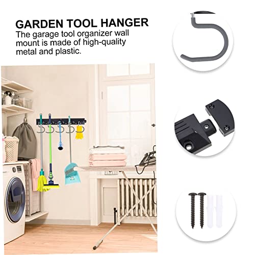 Gadpiparty 1 Set Tool Storage Hanging Strip Heavy Duty Storage Wall Organizer Coat Rack Shelf Bathroom Broom Holder Garage Tool Hanger Storage Shelf Hanger Wall Mount Hanger Hooks Metal