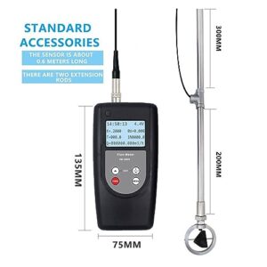 Portable Flow Meter, FM-100V5 Digital Flowmeter, Portable Flow Rate Meter Open Channel Flow - Long Lasting