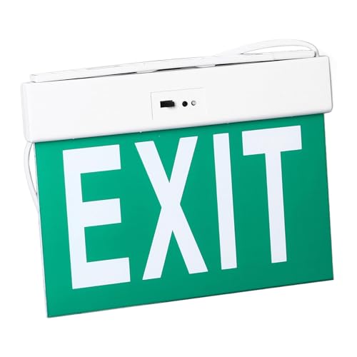 HUONIU LED Emergency Exit Sign with Light | Acrylic Clear Exit Sign for Indoor Use | AC85 to 265V