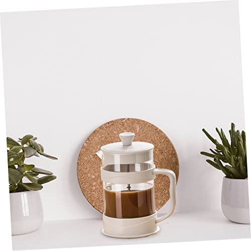 BIUDECO Coffee Pot Coffee Machine Press Coffee Espresso Machine Beverage Pot Filter Travel Coffee Press Coffee Carafe Juice Pitchers Water Jug Tea Maker White Glass