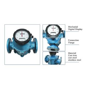 Fuel Oval Gear Flow Meter, Fuel Flow Meter Water Liquid Flow Meters Measuring Tools - Long Lasting(DN20)