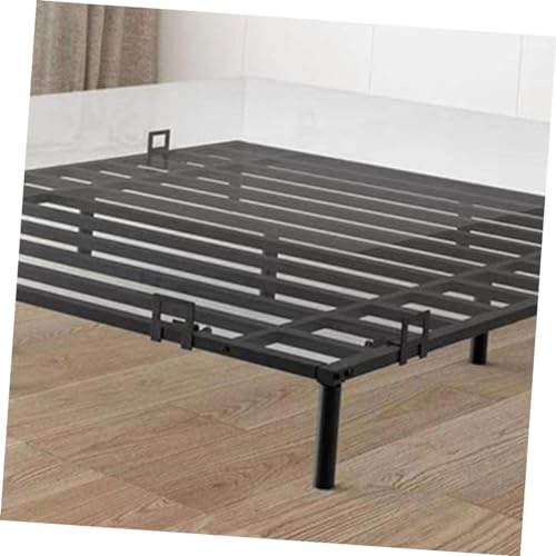 Mikinona 1 Set Mattress Retainer Bed Shelf Bed Stand Adjustable Bed Frame Bedding Bed Pads Bed Frames Mattress Holder Anti Slide Mattress Stopper for Bed Frame Mattress Baffle Iron Black