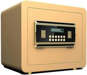 security, safe safety electronic fingerprint password money key cabinet safe for id papers, a4 documents, laptop computers, jewels 35 * 30 * 30cm, black-1