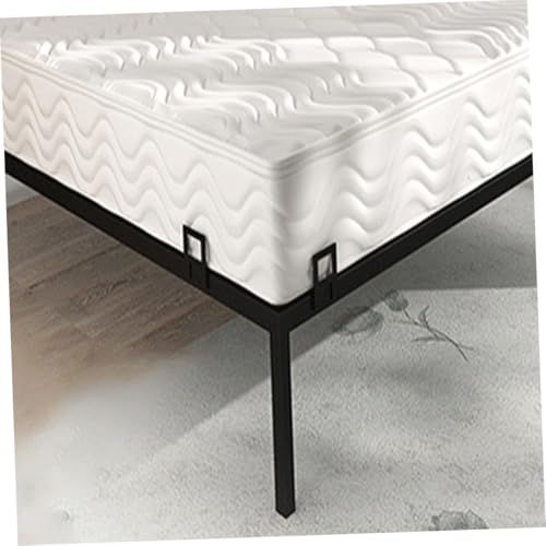 Mikinona 1 Set Mattress Retainer Bed Shelf Bed Stand Adjustable Bed Frame Bedding Bed Pads Bed Frames Mattress Holder Anti Slide Mattress Stopper for Bed Frame Mattress Baffle Iron Black