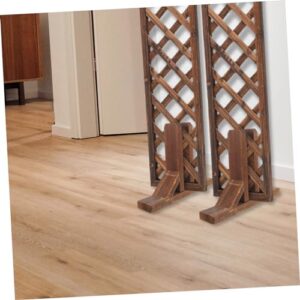 MERRYHAPY Solid Wood Screen Base Fences Wear-Resistant Divider Bracket Home Divider Stand Room Partition Support Bases Patio Fence Base Household Divider Stand Thickened Divider Stand Wooden