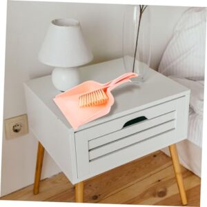 MOLUCKFU 1 Set Mini Dustpan Brush Straw Broom Table Brooms Dustpan Broom and Dustpan Desktop Brooms and Desktop Dust Pan Mini Dust Pan Garbage Desk Cleaning Dustpan Small Dustpan Pp Pink