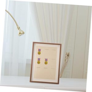 Medal Photo Frame Display Case Frames Lapel Pin Holder Portrait Picture Frame Medal Picture Frame Match Medal Frame Display Picture Holder Pin Display Board Wooden Coffee LIFKICH