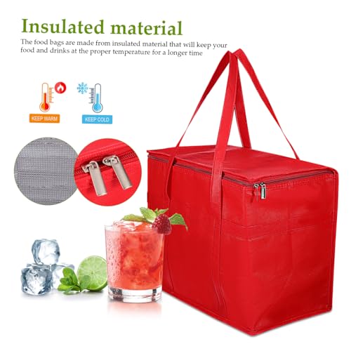 CHILDWEET 4pcs Insulation Bags Freezer Shopping Bags Insulated Catering Bags Insulated Thermal Bags Cooler Bags Insulated Food Bag Grocery Shopping Bags Insulated Bag Non-Woven Fabric