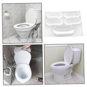 Luxshiny 3sets Toilet Seat Gasket Kit Toilet Covers Toilet Lid Bumper Silicone Toilet Bumpers Toilet Parts Bidet Bumper Attachment Toilet Seat Bumper for Bidet Attachment 5pcs*3