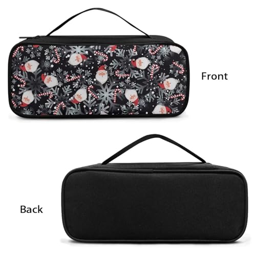 Rnyleeg Hard Stethoscope Case Christmas Stethoscope Holder Case Lightweight Stethoscope Travel Holder Stethoscope Accessories Santa Cane Candy Snowflake Print