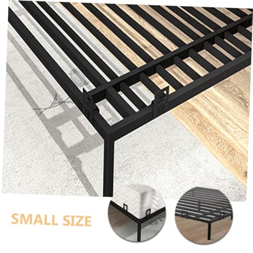 Mikinona 1 Set Mattress Retainer Bed Shelf Bed Stand Adjustable Bed Frame Bedding Bed Pads Bed Frames Mattress Holder Anti Slide Mattress Stopper for Bed Frame Mattress Baffle Iron Black