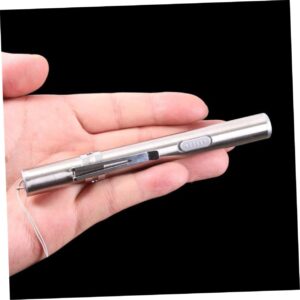 ULTECHNOVO LED Pen Light Pocket Flashlight LED Flashlight Handheld Flashlight Hiking Flashlight Camping Flashlight USB Charging Flashlight Penlights for Nurses Medical Pen Light Silver