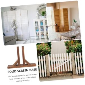 CRILSTYLEO Solid Wood Screen Base Fences Room Screen Supply Wear-Resistant Divider Bracket Room Supply Room Partition Support Brackets Garden Border Edging Room Dividers Stand Wooden