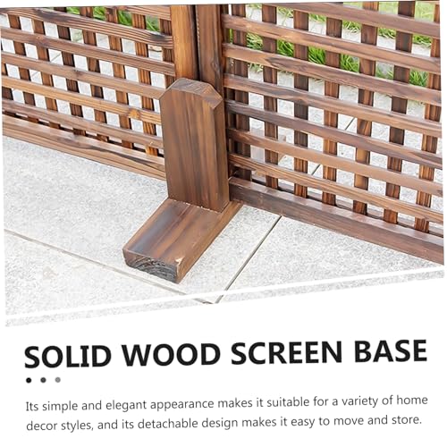 CRILSTYLEO Solid Wood Screen Base Fences Room Screen Supply Wear-Resistant Divider Bracket Room Supply Room Partition Support Brackets Garden Border Edging Room Dividers Stand Wooden