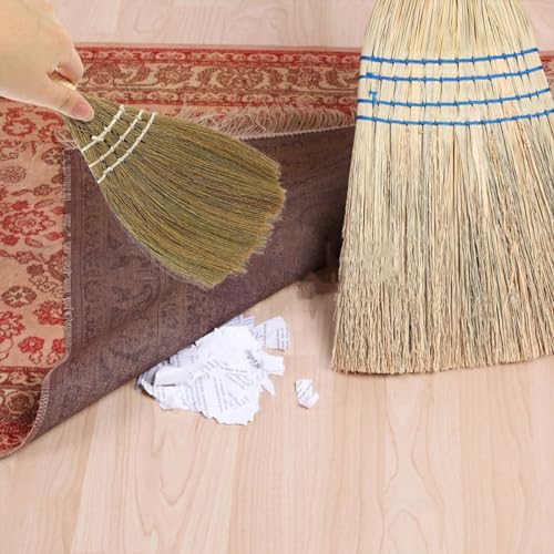 Unomor 3pcs Kitchen Cleaning Broom Handle Home Table Whisk Brooms Desk Brooms Supplies Mini Desktop Dust Broom Whisk Broom for Car Small Whisk Broom Hand Whisk Broom Tool Sweep Miscanthus