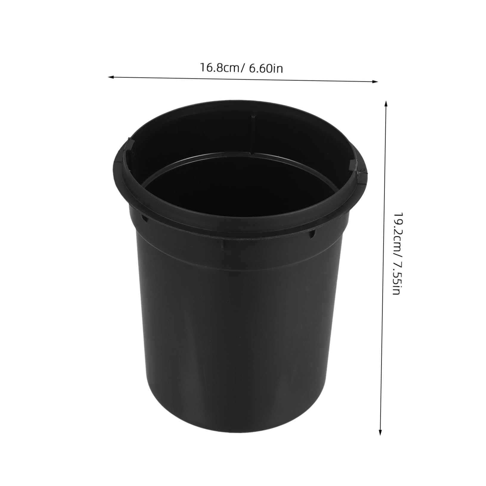 WHAMVOX Garbage Can Round Trash Can Kitchens Trash Can Round Trash Bin Wastebasket Liner Bucket Trash Bin Inner Trash Can Insert Replacement Bathroom Garbage Bin Bucket Saver Black Abs