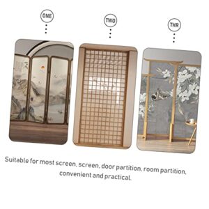 JEWEDECO Screen Base Panel Divider Stand Room Divider Feet Stand Partition Stand Base Room Divider Screen Divider Accessory Room Panel Bracket Screen Feet Room Divider Stand Office Wooden