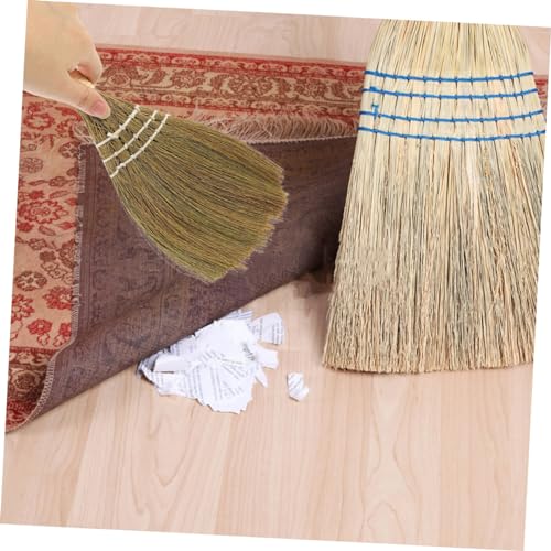 HONMEET 3pcs Kitchen Cleaning Broom Manual Broom Top Hand-Made Broom Dust Removing Broom Household Broom Floor Sweeping Broom Brooms Desk Cleaner Vietnamese Straw Broom Held Toy Miscanthus