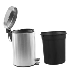 WHAMVOX Garbage Can Round Trash Can Kitchens Trash Can Round Trash Bin Wastebasket Liner Bucket Trash Bin Inner Trash Can Insert Replacement Bathroom Garbage Bin Bucket Saver Black Abs