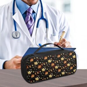 Rnyleeg Fall Stethoscope Cover Maple Leaf Print Portable Stethoscope Case for Home Shockproof Stethoscope Bag for Nurses Lightweight Stethoscope Travel Holder