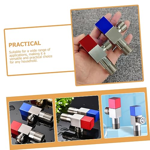 IWOWHERO Toilet Supply Angle Valves Bathroom Accessory Angle Valve for Bidet Toilet Valve Toilet Part Toilet Water Valve Angle Stop Tool Bathroom Supply Angle Valve for Bathroom Metal Red