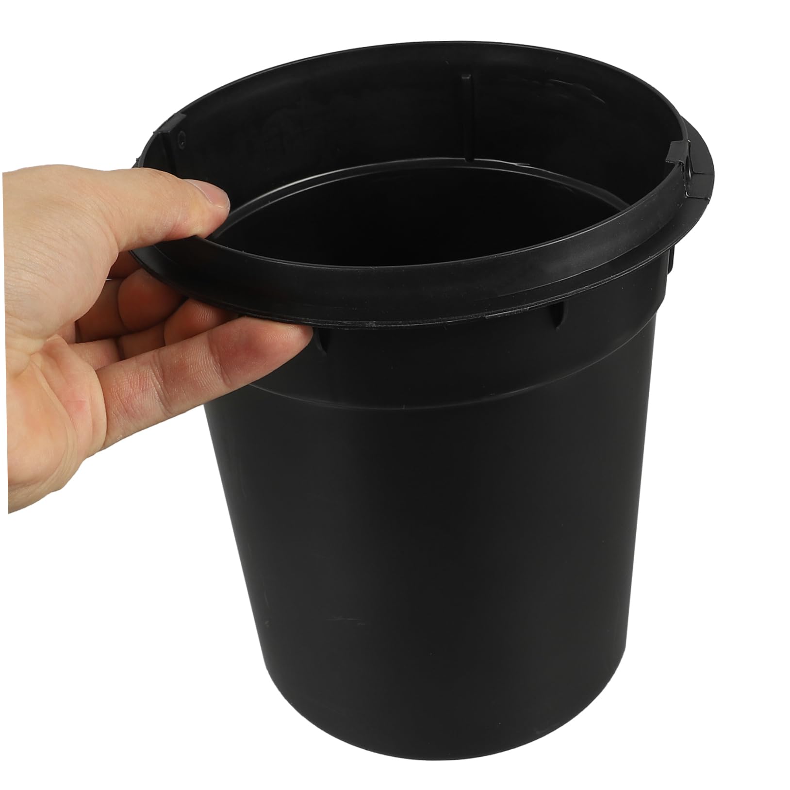 WHAMVOX Garbage Can Round Trash Can Kitchens Trash Can Round Trash Bin Wastebasket Liner Bucket Trash Bin Inner Trash Can Insert Replacement Bathroom Garbage Bin Bucket Saver Black Abs