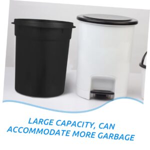 WHAMVOX Garbage Can Round Trash Can Kitchens Trash Can Round Trash Bin Wastebasket Liner Bucket Trash Bin Inner Trash Can Insert Replacement Bathroom Garbage Bin Bucket Saver Black Abs