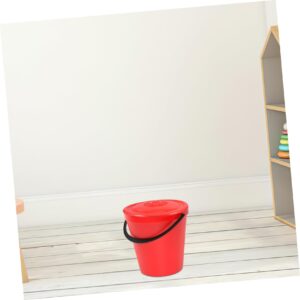 HOOTNEE Plastic Bucket Lid Water Pot Lid Trash Can Covers Trash Can Accessory Waste Container Lid Bucket Locking Lid Waste Container Cover Pail Cover Trashcan Waste Bin Lid Replacement Red