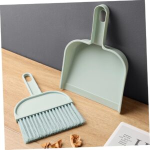 Amosfun 2 Set Mini Dustpan Mini Cleaning Brush Mini Cleaning Broom Small Hand Broom Hand Broom and Tiny Cleanning Whisk Broom Desk Cleaner Portapotty Mini Desktop Tiny Cleaning Broom Pp