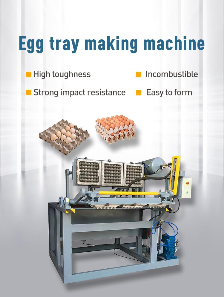 Egg Tray Machine 1000 to 1500 Pieces Per Hour Paper Pulp Carton Making Machine for Business