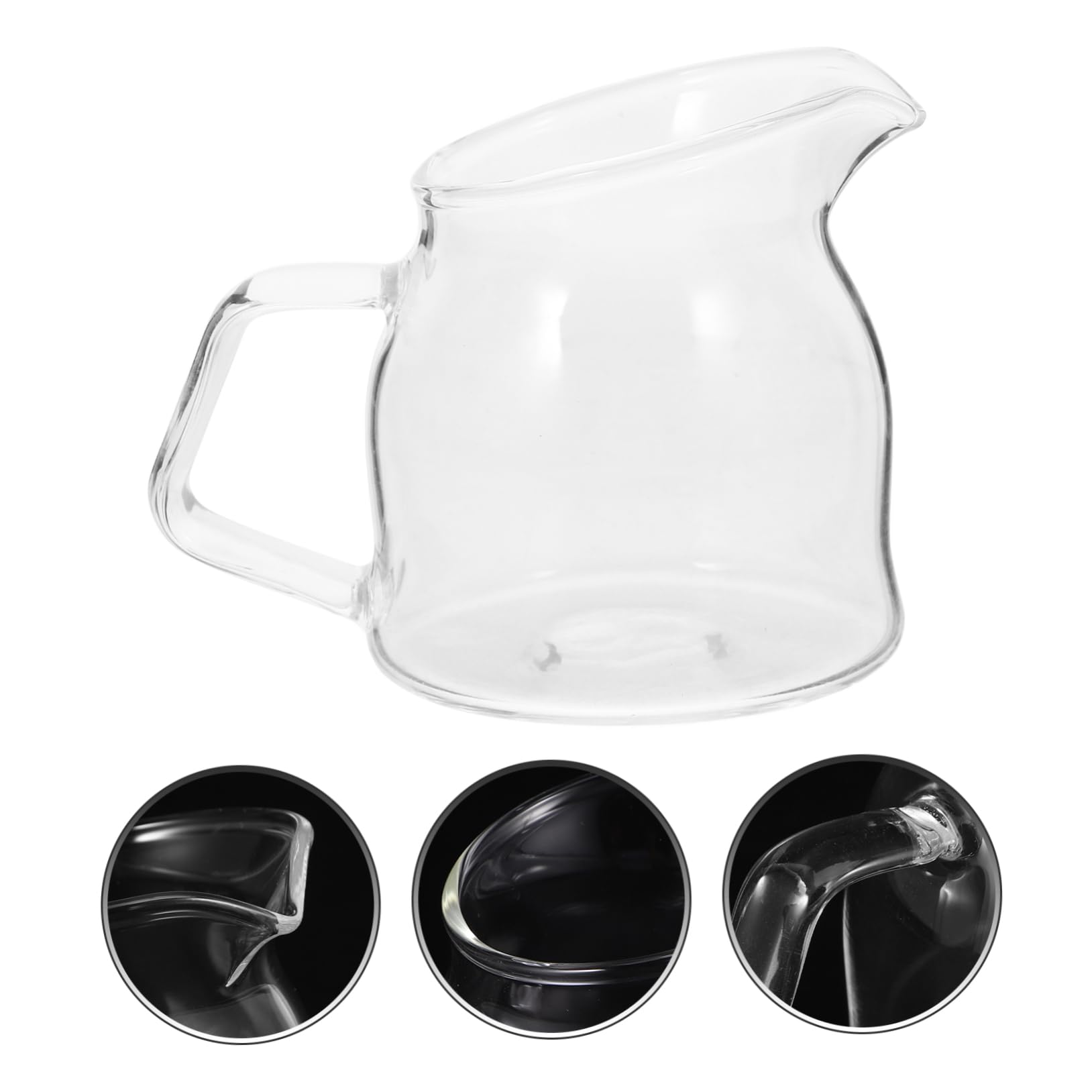 NAMOARLY Milk Cup Clear Mugs Coffee Kettle Coffee Can Coffee Pitcher Cups Coffee Mugs Sauce Containers Coffee Pod Maker Creamer Coffee Hutch Water Cup Milk Pourer Tea Mug Glass Transparent