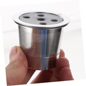 Homoyoyo Stainless Steel Capsule Coffee Machine Refillable Tea Filter Reusable Coffee Capsules Concentrated Coffee Cone Coffee Filters Espresso Concentrate Espresso Ground Nspressso