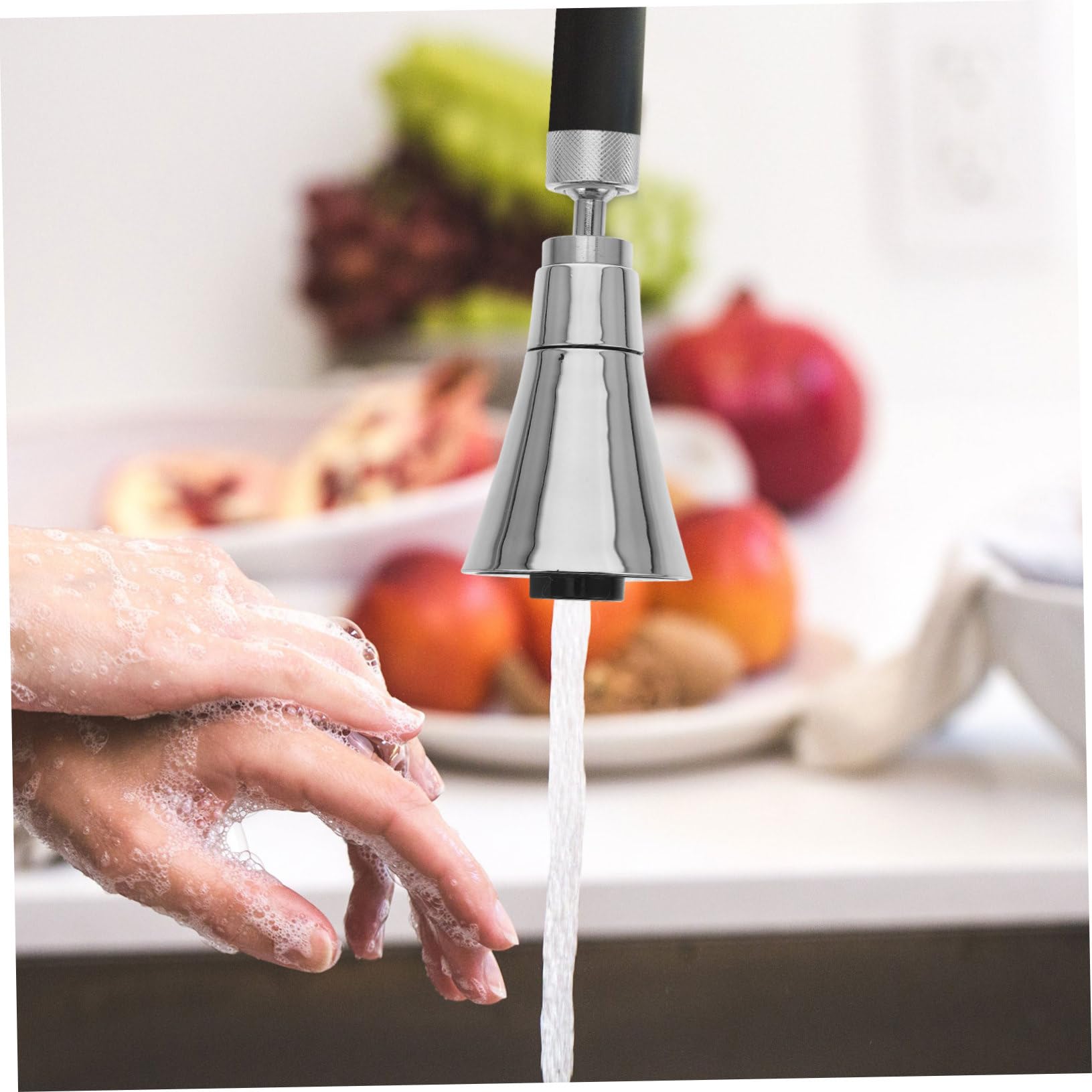 1 Set Booster Faucet Convenient Faucet Head Kitchen Tap Sprayer Sturdy Faucet Extender Jets for Bathtub Kitchen Faucet Extender Faucet Supply Rotated Faucet Head Abs Silver Gadpiparty