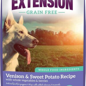 Health Extension Grain Free Venison & Sweet Potato Dry Dog Food (4 lb / 1.81 kg) - Lean Protein Formula for Dogs with Poultry Allergies & Sensitive Stomachs