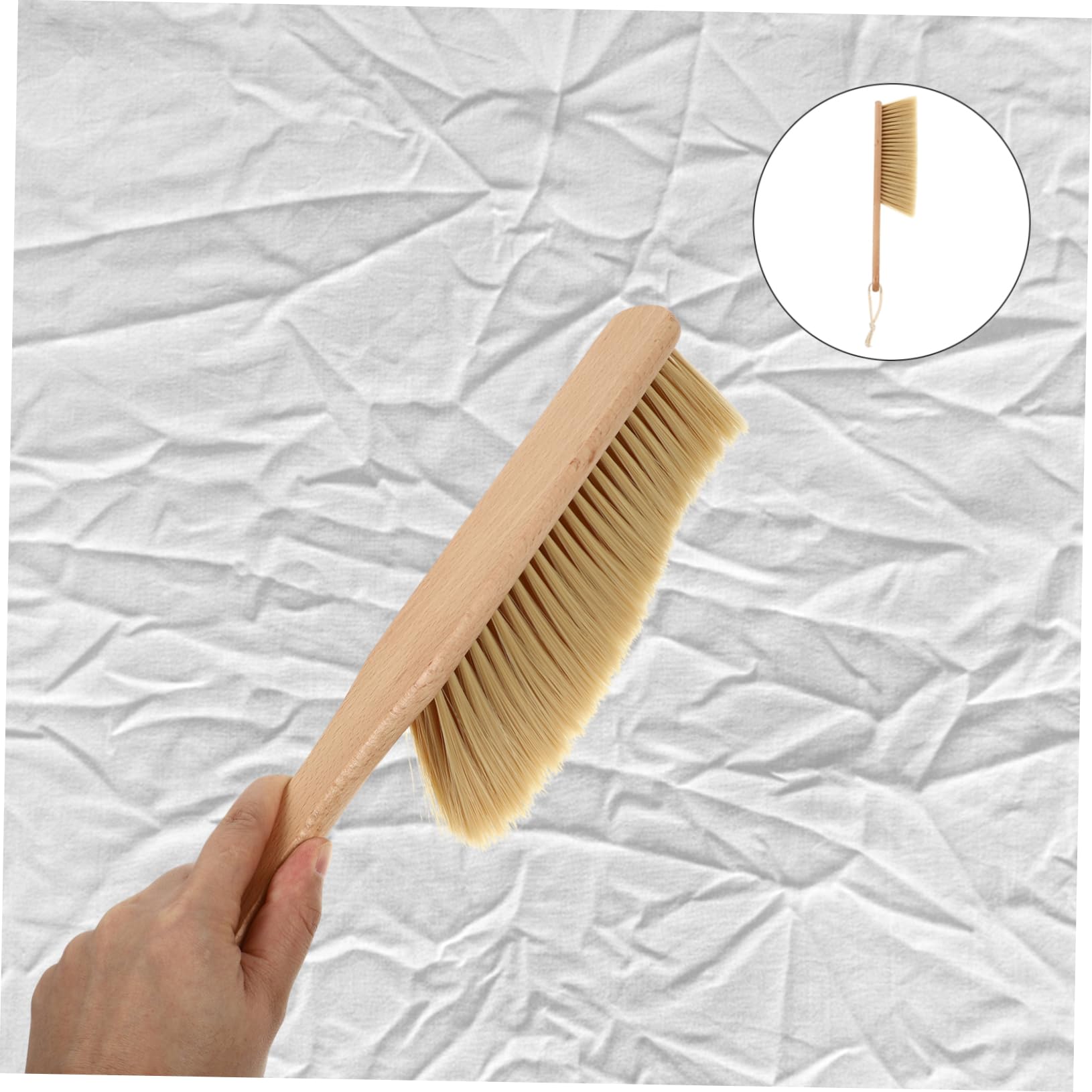 SEWOART 1pc Cleaning Brush Hand Sweeper Brush Bristles Dusting Brush Carpet Broom Drafting Brush Duster Brush Cleaning Broom Brooms Household Cleaning Bed Broom Soft Brush Home Khaki Wood