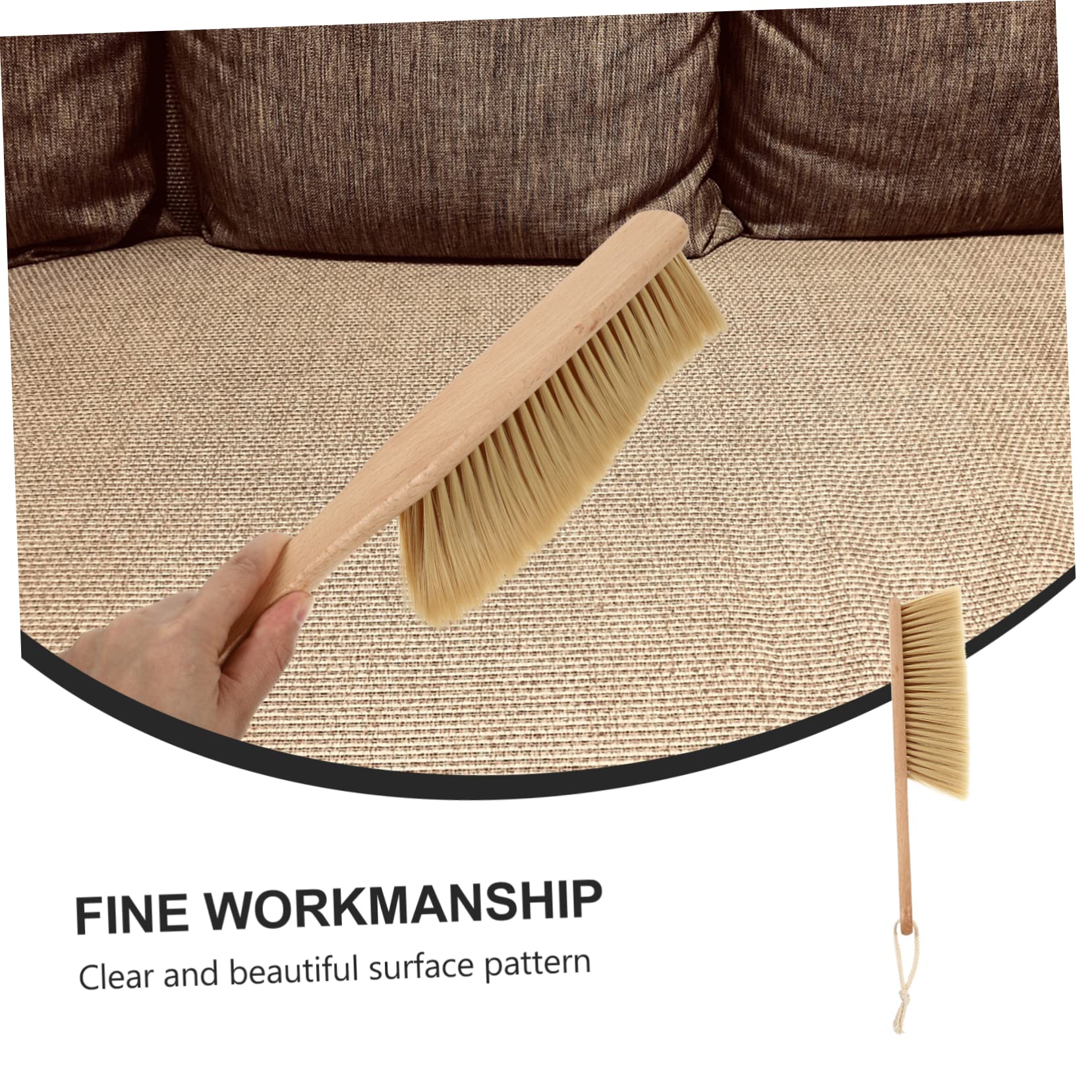 SEWOART 1pc Cleaning Brush Hand Sweeper Brush Bristles Dusting Brush Carpet Broom Drafting Brush Duster Brush Cleaning Broom Brooms Household Cleaning Bed Broom Soft Brush Home Khaki Wood