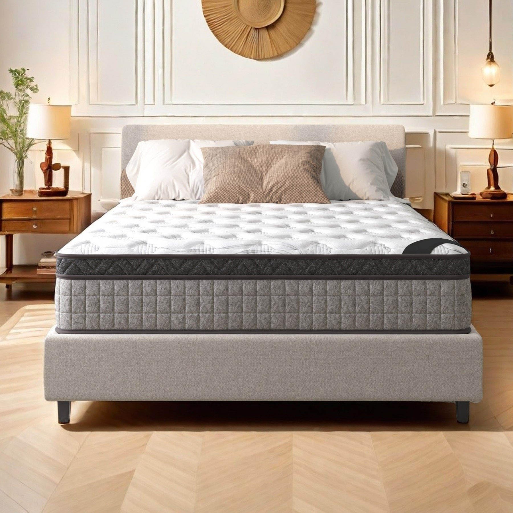 Anwick 12" Full Mattress, Soft Breathable Hybrid Memory Foam Mattress, Individually Pocket Coils, Mattress in a Box, Sleep Supportive & Pressure Relief, Medium Firm (Full 12 Inch)