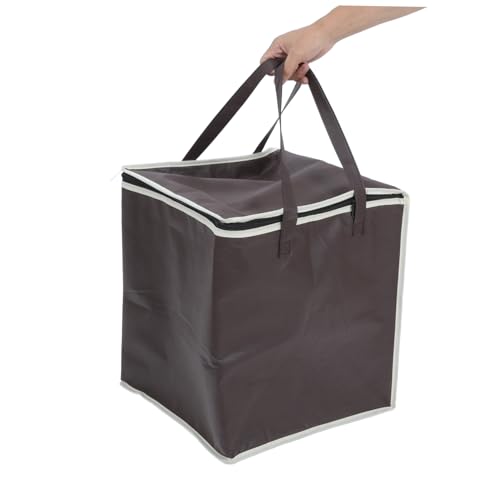 ULTECHNOVO Crock Insulated Bag Insulated Tote Bag Insulated Shopping Bag Pizza Bag Freezer Bags for Groceries Insulated Grocery Bags with Zippered Top Picnic Insulated Bag Coffee Cloth