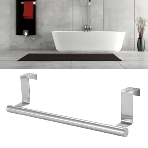 Towel Rack for Cabinet, Stainless Steel Kitchen Towel Holder Over Cabinet Towel Bars Holder Over The Door Towel Rack Dish Towel Holder for Cabinet Cupboard Doors (S)