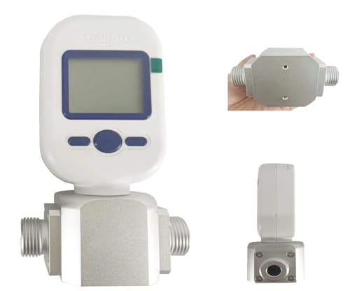 BHYIQI Gas Flow Meter Electronic Mass Air Flowmeter with Range 0 to 250L/Min Precision 士2.0+0.5FS% LCD Display