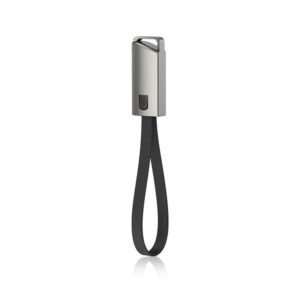 BoxWave Cable Compatible with Minor Decliner Smart Countertop ID Scanner (8 in) - USB Type-C Keychain Charger, Key Ring USB Type-C to Type-A 8 in USB Cable - Jet Black