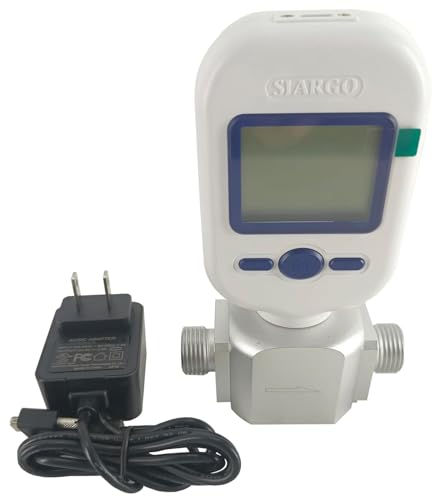 BHYIQI Gas Flow Meter Electronic Mass Air Flowmeter with Range 0 to 250L/Min Precision 士2.0+0.5FS% LCD Display