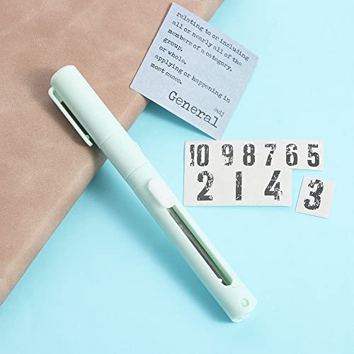 Pen Shape Portable Small Scissor Foldable Paper Cutter Pen Craft Lightweight Pocket Size Pen Scissors for Office Home And School(Green)