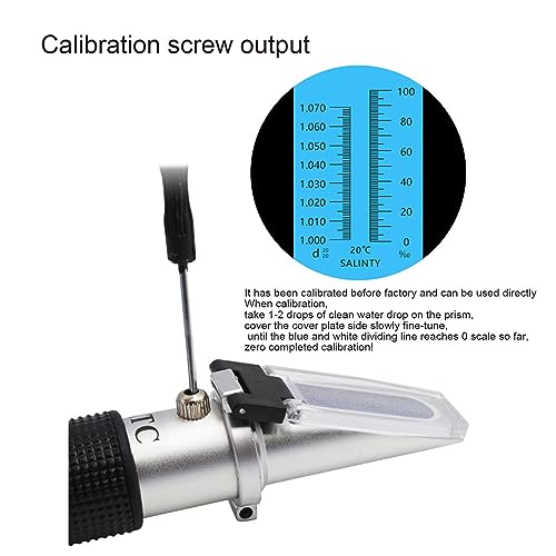 Sea Water Concentration Tester Meter Salinity Refractometer 0 To Salinometer 1.000-1.070 For Aquarium Portable