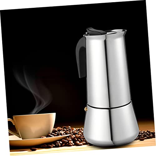 HOLIDYOYO 1pc Stainless Steel Pot Induction Pot Stove Top Teapots Tea Stovetop Italian Coffee Espresso Tamp Stovetop Tea Kettle Stovetop Pot Stovetop Coffee Pot Coffee Maker