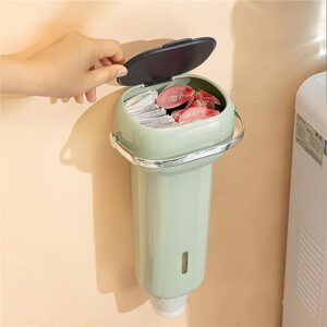 Csnbfiop Paper Cup Dispenser Wall Mounted Cup Storage Cup Holder with Tea Bag Storage Box for Home Offices