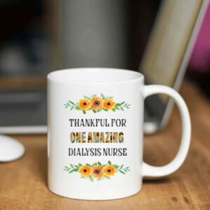 Gift Design Thanksgiving Gift for Dialysis Nurse - Appreciate with Turkey and Stethoscope - 11 Oz White Ceramic Coffee Mug