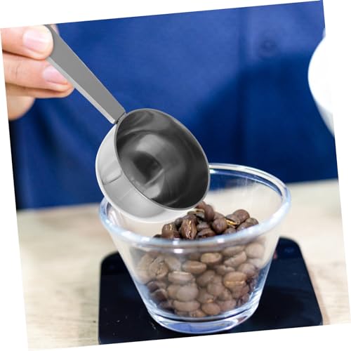 Mikinona 2 Pcs Coffee Spoon Coffee Tamper Spoons Coffee Espresso Machine Coffee Bean Pressing Tools Condiment Spoons Measuring Spoons Double-headed Tampers Tea Scoops Stainless Steel Silver